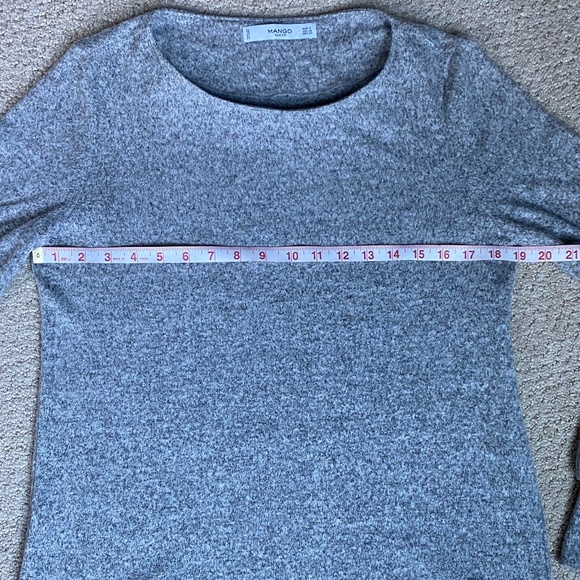 Mango Basics long sleeve sweater puff gray XS - Picture 9 of 15